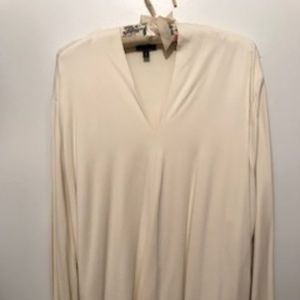 Talbots Platinum Jersey Stand V-Neck Top Plus Size